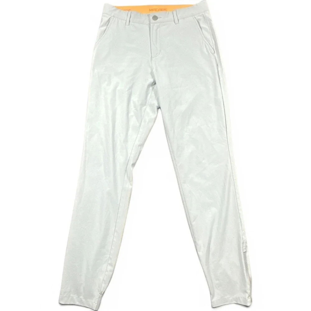 Macade Golf Jogger Pants Mens 30 Gray Slim Fit Zip Ankle Pockets Stretch